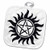 3D Rose Supernatural Symbol Pot Holder, 8 x 8"