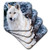 3dRose CST_173719_2 Rocky Mountain Gray Wolf Soft Coasters, Set of 8