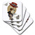 3dRose CST_102668_2 Gothic Laveau Hot Air Balloon Steampunk Art Soft Coasters, Set of 8
