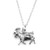 Sterling Silver Small Goat Charm Pendant Necklace  18inch
