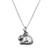 Sterling Silver Small Rabbit Charm Necklace  18inch