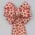 Stripe Edge Sparkle Hearts Natural Rustic Valentine_s Day Bow in 2 Size Options