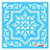 Stencil - The Persian Rostam Tile-S -10inch  x 10inch -- Brilliant Blue Color Material