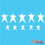 Primitive Stars Stencil Best Vinyl Large Stencils for Painting on Wood  Canvas  Wall  etc.-S -14inch  x 6inch -- Brilliant Blue Color Material