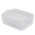 CadineUS Storage Bins Basket Set of 6  Plastic White Basket with Handle -Large-