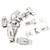 Uxcell Toolbox Case 105mm Long Metal Toggle Latch Catch, Silver Tone, 10-Piece