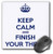 3drose Keep Calm and Finish Your Thesis White and Navy - Mouse Pad