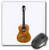 3dRose LLC 8 x 8 x 0.25 Inches Classical Guitar Mouse Pad (mp_4092_1)