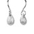 Sterling Silver Faceted Teardrop Dangle Earrings