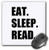 Eat Sleep Read - fun gift for reading fans bookworms and avid readers - Mouse Pad, 8 by 8 inches (mp_180433_1)