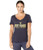 Champion College West Virginia Mountaineers University V-Neck Tee Navy 4 XS