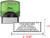 Shiny Green Notary Stamp - Self Inking  Printer S-844  2.3x0.81 Inch Prints - Colorado