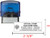 Shiny Blue Notary Stamp - Self Inking  Printer S-844  2.3x0.81 Inch Prints - Oregon