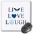 3dRose LLC 8 x 8 x 0.25 Inches Mouse Pad,"Live, Laugh, Love" Aqua Butterfly (mp_43986_1)