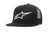 Alpinestars Men_s Bill Snap Back Flat Embroidered Logo Flexfit Hat  Corp Trucker Black  One Size