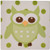 3dRose LLC 8 x 8 x 0.25 Inches Mouse Pad, Cute Minty Green Owl On Green N' White Polka Dots (mp_123281_1)