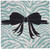 3dRose LLC 8 x 8 x 0.25 Inches Mouse Pad, Turquoise Zebra with Satin Bow N Ribbon (mp_109774_1)