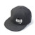 Premium Heather Wool Blend Flat Bill Adjustable Snapback Hats Baseball Caps -Heather Black-