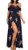 Beach Off Shoulder Dresses for Women Floral Wedding Guest Maxi Dress Navy Blue XS Beach Off Shoulder Dresses for Women Floral Wedding Guest Maxi Dress Navy Blue XS