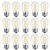 -18-Pack- YiLighting E26 Edison S14 2W Dimmable LED Plastic Light Bulbs Shatterproof for Outdoor String Lights Replacement Bulbs Shatterproof Warm White-2W LED Bulbs-