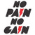 Wallency No Pain No Gain Quote Wall Decal - Inspirational and Motivational Home Gym Decor - High Quality Removable Vinyl Sticker