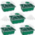 5-Pack Seed Trays Seedling Starter Tray Humidity Adjustable Plant Starter Kit with Dome and Base Greenhouse Grow Trays Mini Propagator for Seeds Growing Starting -12 Cells per Tray- - Green