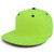 Armycrew High Visibility Neon Flat Bill Snapback Baseball Cap - Neon Yellow
