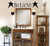 Believe with Country Primitive Stars Vinyl Wall Words Decal Sticker Graphic