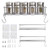 Spice Rack Organizer For Cabinet Door  Kitchen Storage Pantry Organizers Spice Shelf  Chrome Tiered Hanging Shelf for Spice Jars and Seasonings- Spice rack wall mount with S hooks -Silver- 2 Sets-