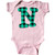 inktastic Teal Plaid Initial N Infant Creeper 6 Months Pink 3cc03