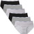 INNERSY Womens Cotton Sporty Underwear Hipster Panties Regular  and  Plus Size 6-Pack-Medium Black-Grey-Stripes-
