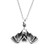 Sterling Silver Small Bat Charm Necklace  18inch
