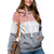 Sweatshirts Without Hoods Women_s Casual Color Block Hoodies Tops Long Sleeve Drawstring Pullover Sweatshirts with Pocket-S-XXL- Pink