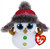 Ty Beanie Boos 9inch  Christmas Limited Edition Buttons Snowman Plush Medium Size