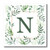 3dRose Monogram Initial Letter N in Green Framed in Leaves. - Iron on Heat Transfers -ht_336829_2-