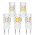 LED G8 Light Bulb, G8 GY8.6 Bi-pin Base LED, Not Dimmable T4 G8 Base Bi-pin Xenon JCD Type LED 120V 50W Halogen Replacement Bulb for Under Counter Kitchen Lighting (5-Pack) (G8 3W Warm White)