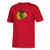 NHL Chicago Blackhawks Adult Primary Logo Stand Out S Tee  Large  Red