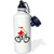 3dRose wb_220544_1"Asian Sunset, Monkey, Tree, Boats, Birds, Sign of the Monkey" Sports Water Bottle, 21 oz, White
