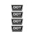 4 Pcs DOT Approved Motorcycle Dirt Bike Helmet Stickers Decals Labels D.O.T. 3D Styling Decorate Car Sticker