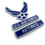 U.S. Air Force Wings Retired Chrome Auto Emblem