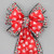 Red Sparkle Hearts Gingham Valentine_s Day Bow