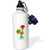 3dRose wb_160665_1 "The green Portuguese Rooster or galo de barcelos" Sports Water Bottle, 21 oz, White