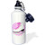 3dRose wb_77474_1 Figure Skating Gifts-Pink Ice Skate on Stripes Sports Water Bottle, 21 oz, White