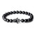 COAI Tourmaline Stone Beaded Hamsa Hand Bracelet 6.5inch
