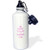 3dRose wb_157697_1 Keep Calm and Cheer on-Carry on Cheering-Gift for Cheerleaders-Pink Fun Funny Humor Humorous Sports Water Bottle, 21 oz, White