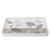 DOITOOL Melamine Rectangular Serving Tray Breakfast Platters Tray Decorative Fruit Snack Serving Tray -Light Grey Size S-