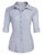 HOTOUCH Women_s Stripe Button Down Shirts Slim Fit 3 4 Sleeve Poplin Shirt -Blue Stripe XL-