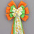 Easter Chicks Orange Polka Dot Bow in 2 Size Options