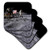 3dRose CST_76861_3 Astronauts & Rockets Apollo 16 Lunar Landing Ceramic Tile Coasters, (Set of 4)