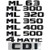 For Mercedes Benz ML55 ML63 AMG ML300 ML320 ML350 ML400 ML500 ML550 4MATIC CDI Trunk Rear Emblem Badge Black Letters Emblems -4MATIC-